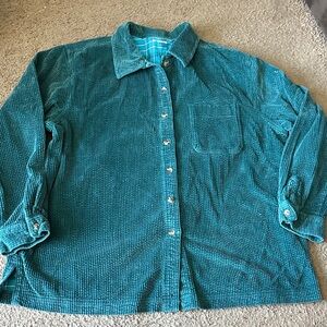 L.L. Bean Teal Corduroy Shirt